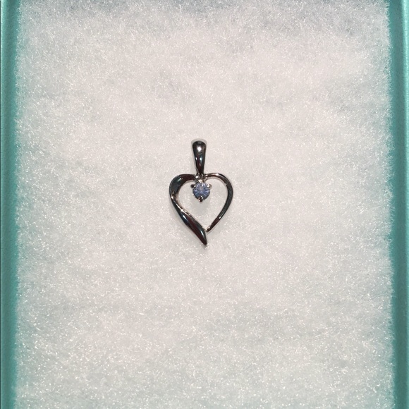 Aquamarine Heart Pendant March Birthstone ♓️ ♈️ - Picture 1 of 1